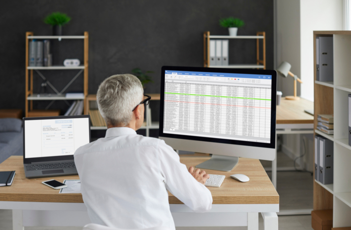 accountant working in the office