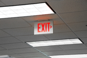 EXIT sign