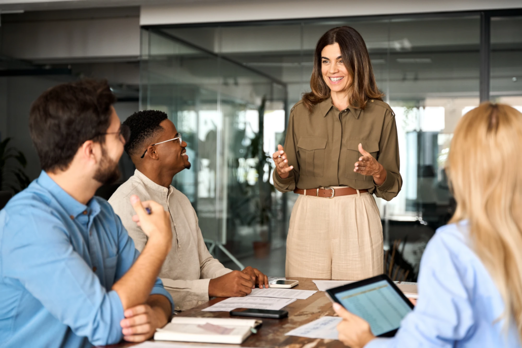 Fractional CFO in Kansas Small team collaborating around a table in an office