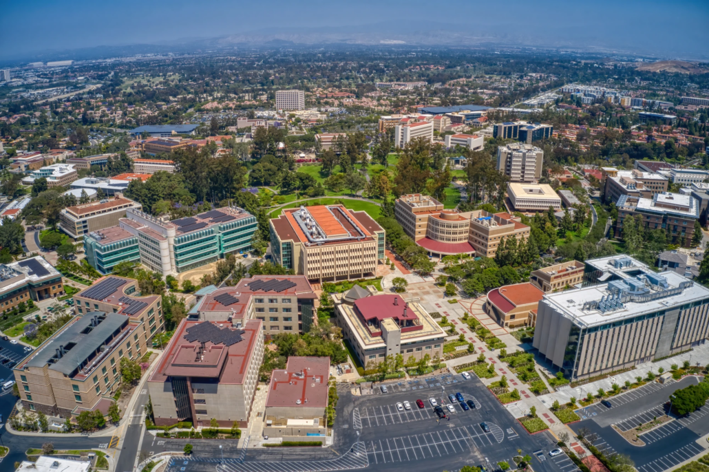Irvine business district Aerial view of the Irvine business district