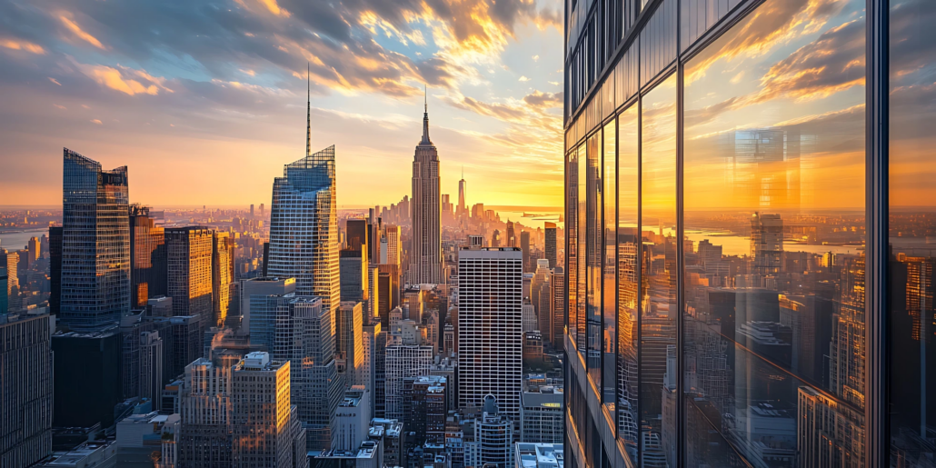 CFO Services in NYC Manhattan New York City skyline at dusk